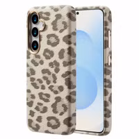 Selencia Sabi Backcover Leopardenmuster mit MagSafe Samsung Galaxy S25 - Soft Ivory