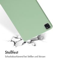 Accezz Liquid Silicone Back Cover mit Stifthalter Apple iPad Pro 11 (2022 / 2021 / 2020 / 2018) - Hellgrün