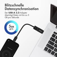 imoshion  2x USB-C (Stecker)-auf-USB-A 3.1 (Buchse)-Adapter – OTG – Schwarz