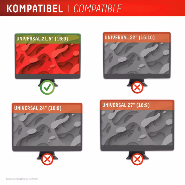 Displex Privacy Safe magnetische Bildschirmschutz Desktop 21,5 Zoll - Universal - 16:9