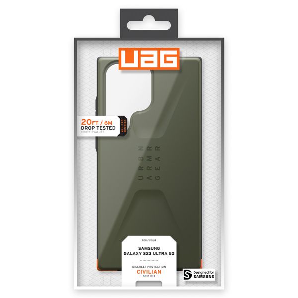 UAG Civilian Backcover für das Samsung Galaxy S23 Ultra - Olive Drab