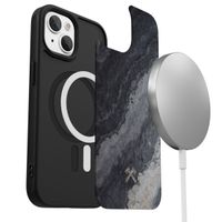 Woodcessories Bumper Case MagSafe für das iPhone 15 - Stone Camo Gray Black