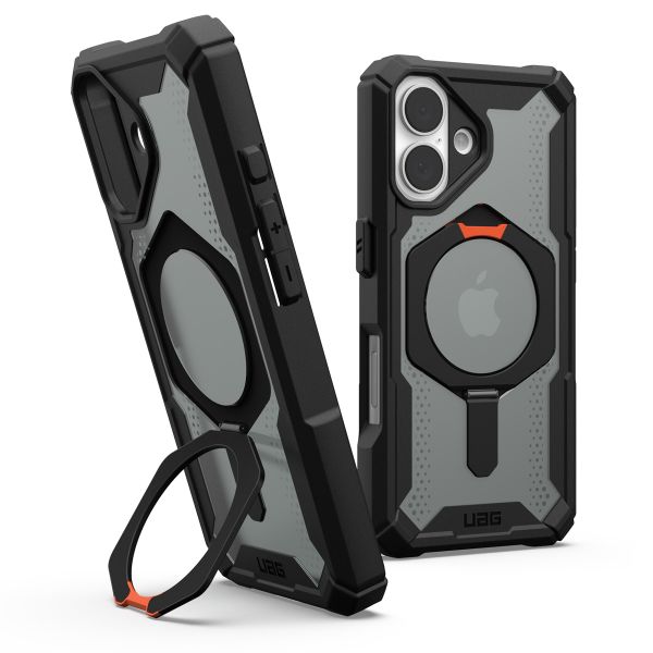 UAG Plasma XTE Back Cover MagSafe für das iPhone 16 - Black / Orange