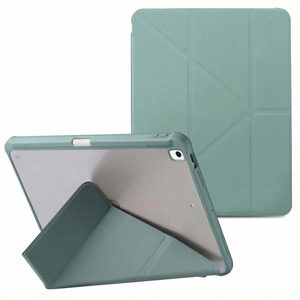 imoshion Origami Klapphülle Apple iPad 9 (2021) 10.2 Zoll / iPad 8 (2020) 10.2 Zoll / iPad 7 (2019) 10.2 Zoll - Dunkelgrün
