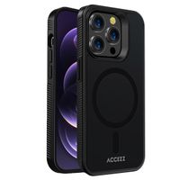 Accezz Rugged Frosted Back Cover mit MagSafe Apple iPhone 14 Pro - Schwarz