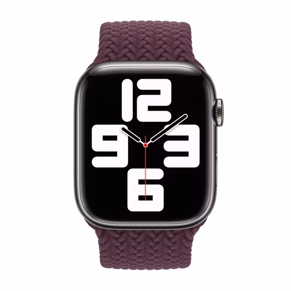 Apple Geflochtenes Solo Loop für das  Apple Watch | 38/40/41/42 mm - Größe 8 - Dark Cherry