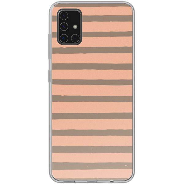 imoshion Design Hülle Samsung Galaxy A51 - Striped peach reverse
