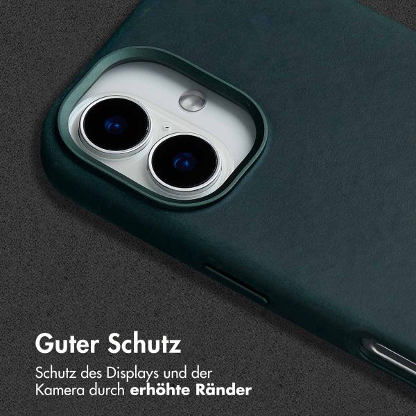 Accezz Vintage Leather Magsafe Backcover Apple iPhone 16 - Smokey Green