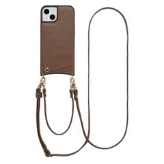 Selencia Nova HandyHülle mit Kordel und Kartenhalter Apple iPhone 14 / 13 - Mocha Brown
