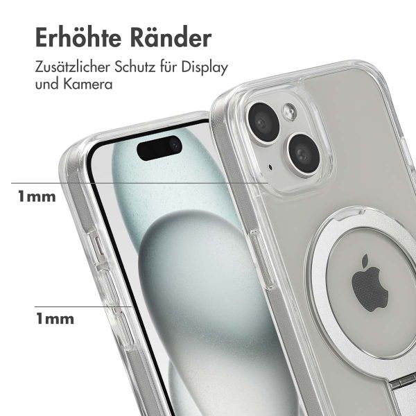 Accezz Ring Stand Backcover mit MagSafe Apple iPhone 15 - Transparent