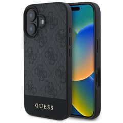 Guess Bottom Stripe 4G Back Cover Apple iPhone 16 - Grau