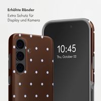 Selencia Vivid Back Cover Samsung Galaxy S24 - Happy Dots Chocolate