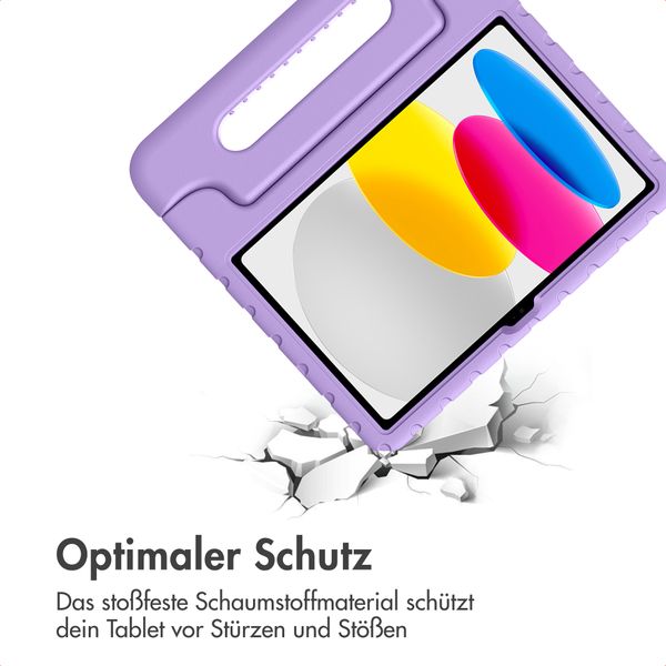imoshion Schutzhülle mit Handgriff kindersicher Apple iPad 11 (2025) 11 Zoll A16 / iPad 10 (2022) 10.9 Zoll - Lila