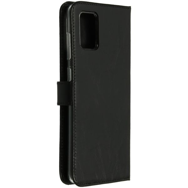 Selencia Echtleder Klapphülle Samsung Galaxy A71 - Schwarz