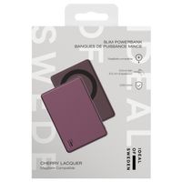 iDeal of Sweden Slim MagSafe Powerbank 5.000 mAh - Kabellose Powerbank - Cherry Lacquer