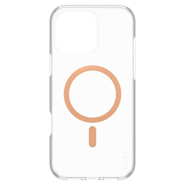 CARE by PanzerGlass Urban Combat Case MagSafe für das iPhone 16 Pro Max - Transparent / Peach