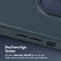 Accezz MagSafe Leather Backcover Apple iPhone 14 Pro - Nightfall Blue