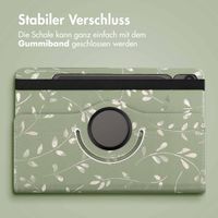 imoshion 360° drehbare Design Klapphülle Samsung Galaxy Tab S10 Lite / S10 FE / S9 FE - Green Flowers