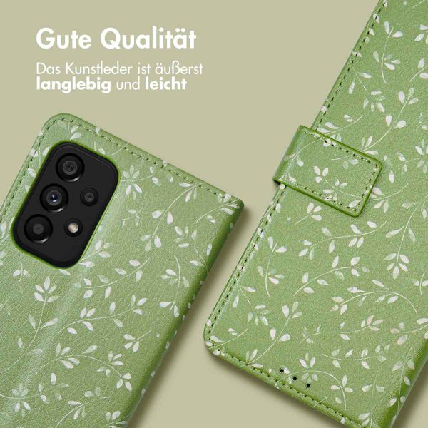 imoshion Design Klapphülle Samsung Galaxy A53 - Green Flowers