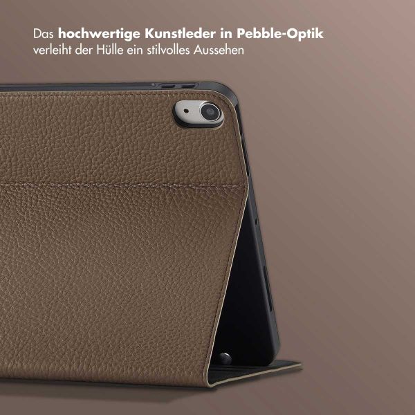 Selencia Riva Klapphülle Apple iPad Air 11 Zoll (2025) M3 / (2024) M2 / Air 5 (2022) / Air 4 (2020) - Mocha Brown