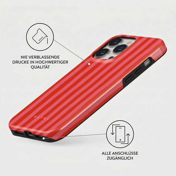 Burga Tough Back Cover MagSafe Apple iPhone 15 Pro - Pomegranate