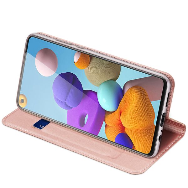 Dux Ducis Slim TPU Klapphülle Roségold für das Samsung Galaxy A21s