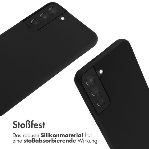 imoshion Silikonhülle mit Band für das Samsung Galaxy S22 Plus - Schwarz