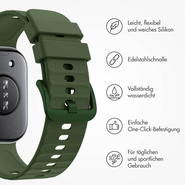 imoshion Silikonband für das  Huawei Watch Fit 4 / 4 Pro - Military Green