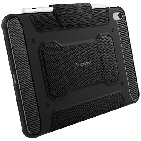 Spigen Rugged Armor Pro Klapphülle Apple iPad 11 (2025) 11 Zoll A16 / iPad 10 (2022) 10.9 Zoll - Schwarz