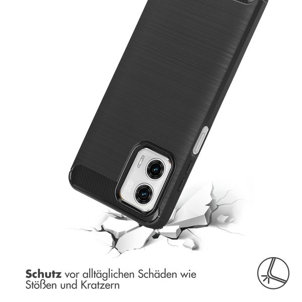 imoshion Brushed Back Cover Motorola Moto G73 - Schwarz
