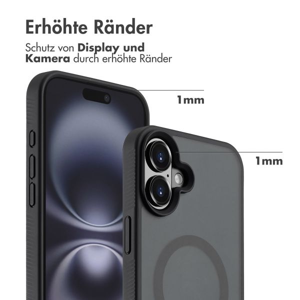 Accezz Rugged Frosted Back Cover mit MagSafe Apple iPhone 16 Plus - Schwarz