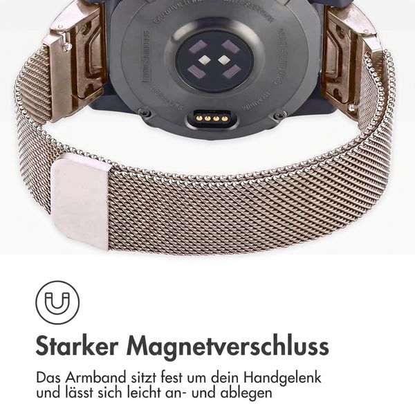 imoshion QuickFit® Milanese Armband -   Garmin 20 mm Anschluss - Größe L/XL - Starlight