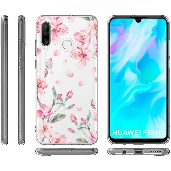 imoshion Design Hülle Huawei P30 Lite - Blume - Rosa