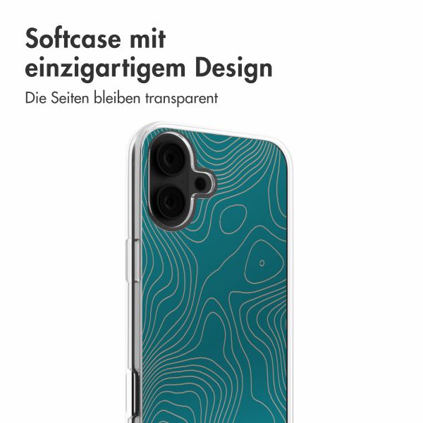 imoshion Design Hülle iPhone 16 - Topo Turquoise