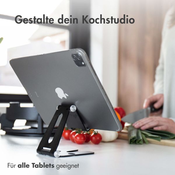 imoshion Handyhalterung für den Schreibtisch für das iPhone 12 Mini - Tablethalter für den Schreibtisch - Verstellbar - Aluminium - Schwarz