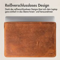 Accezz Leather Laptop Hülle Apple MacBook 13 Zoll - Laptop Sleeve - Cognac