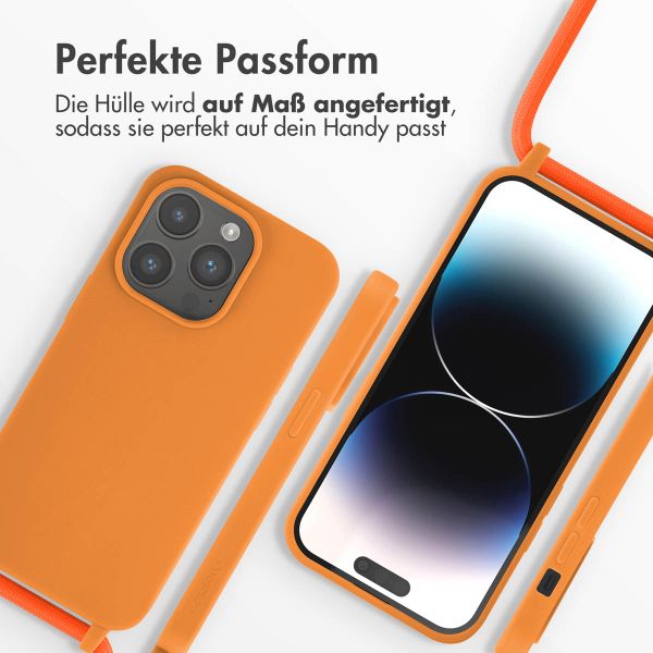 imoshion Silikonhülle mit Band für das iPhone 14 Pro - Orange