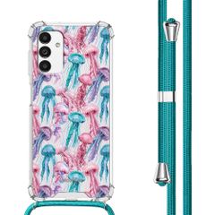 imoshion Design Hülle mit Band Samsung Galaxy A13 (5G) - Jellyfish Watercolor