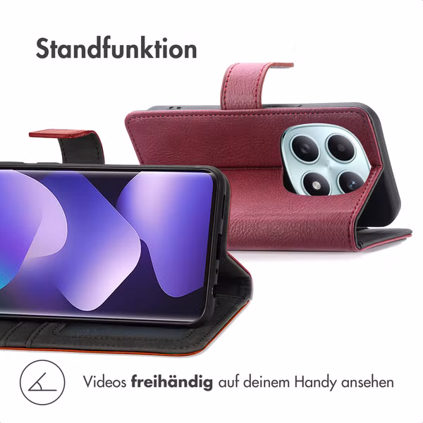 imoshion Luxuriöse Klapphülle Xiaomi Redmi Note 15 (5G) - Bordeaux