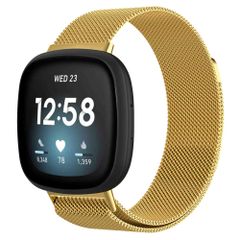 imoshion Mailändische Magnetarmband für das Fitbit Versa 3 - Größe M - Gold