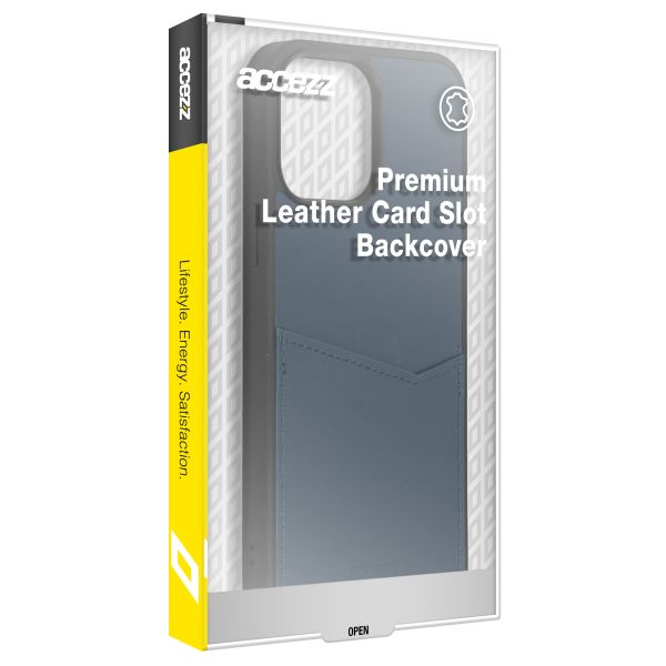 Accezz Premium Leather Card Slot Back Cover für das Apple iPhone 14 Plus - Dunkelblau