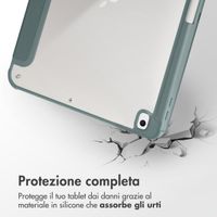 imoshion Origami Klapphülle Apple iPad 9 (2021) 10.2 Zoll / iPad 8 (2020) 10.2 Zoll / iPad 7 (2019) 10.2 Zoll - Dunkelgrün