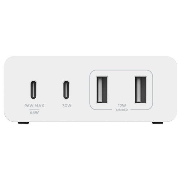 Belkin ﻿Boost↑Charge™ GaN Pro Adapter 4 Ports - USB-A (2x) und USB-C (2x) - 108W - Weiß