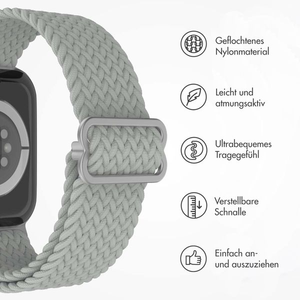 imoshion Gewebtes Nylonarmband für das Apple Watch Series 1 bis 11 / SE / Ultra (44/45/46/49 mm) - Grau