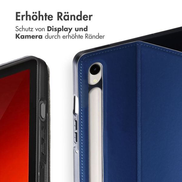 Accezz Classic Klapphülle Samsung Galaxy Tab S9 11.0 Zoll / Tab S10 FE / S9 FE 10.9 Zoll - Dunkelblau