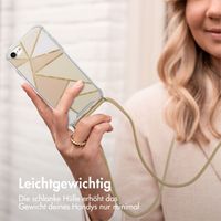 imoshion Design Hülle mit Band Apple iPhone SE (2022 / 2020) / 8 / 7 - Beige Graphic
