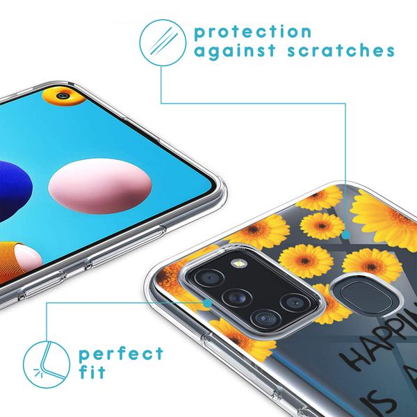 imoshion Design Hülle für das Samsung Galaxy A21s - Sunflower - Gelb