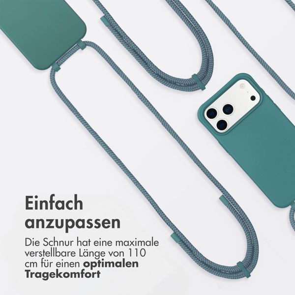 imoshion Color Backcover mit abnehmbarem Handykette und MagSafe Apple iPhone 17 Pro - Dunkelgrün