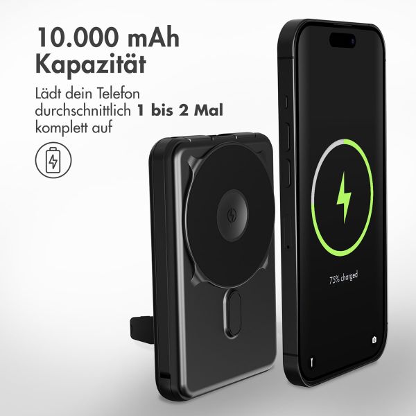 imoshion MagSafe Powerbank 10.000 mAh + Accezz Ultra Slim GaN Ladegerät + Accezz USB-C- auf USB-C-Kabel - 1 Meter - Schwarz
