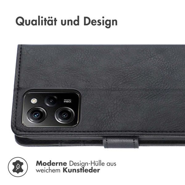 imoshion Luxuriöse Klapphülle für das Xiaomi Poco X5 Pro 5G - Schwarz